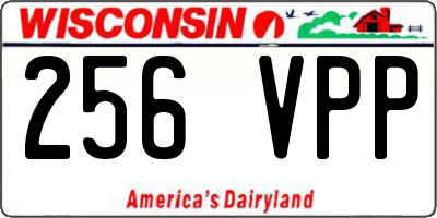 WI license plate 256VPP