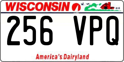 WI license plate 256VPQ