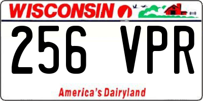 WI license plate 256VPR