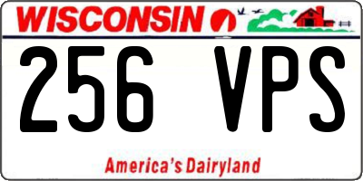 WI license plate 256VPS