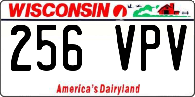 WI license plate 256VPV