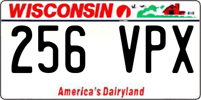 WI license plate 256VPX