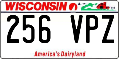 WI license plate 256VPZ