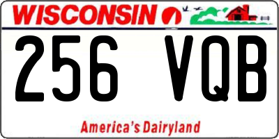 WI license plate 256VQB
