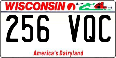 WI license plate 256VQC