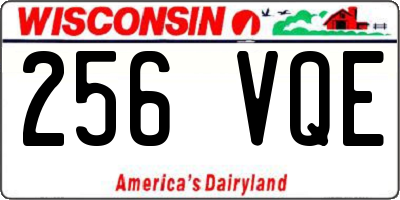 WI license plate 256VQE