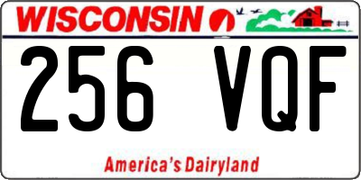 WI license plate 256VQF