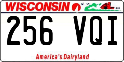 WI license plate 256VQI