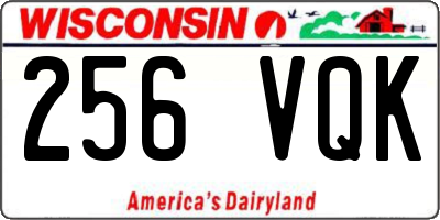 WI license plate 256VQK