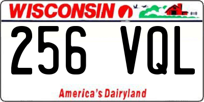 WI license plate 256VQL