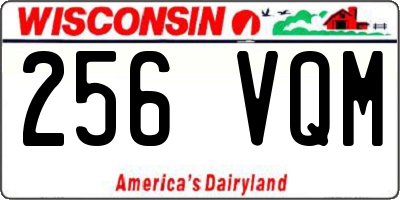 WI license plate 256VQM