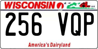 WI license plate 256VQP