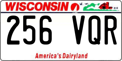 WI license plate 256VQR
