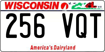 WI license plate 256VQT