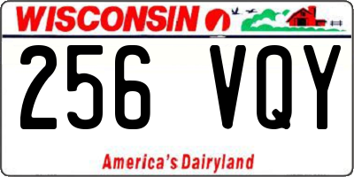 WI license plate 256VQY
