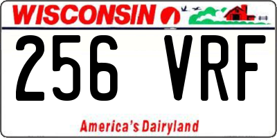 WI license plate 256VRF