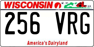 WI license plate 256VRG