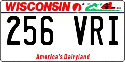 WI license plate 256VRI