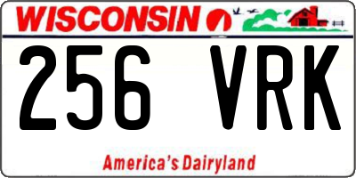 WI license plate 256VRK