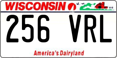 WI license plate 256VRL