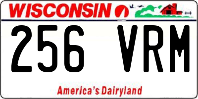 WI license plate 256VRM