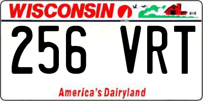 WI license plate 256VRT