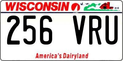 WI license plate 256VRU