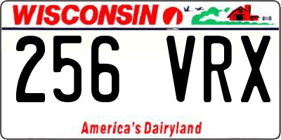 WI license plate 256VRX