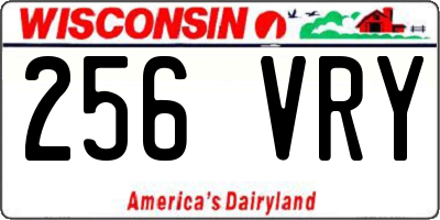 WI license plate 256VRY