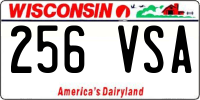 WI license plate 256VSA