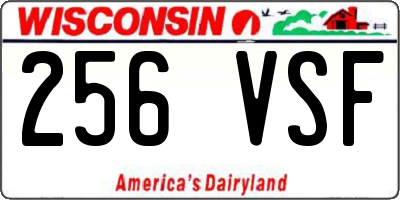WI license plate 256VSF