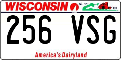 WI license plate 256VSG