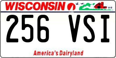 WI license plate 256VSI