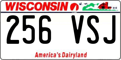 WI license plate 256VSJ