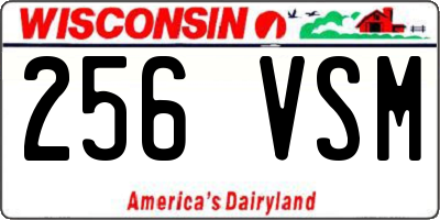WI license plate 256VSM