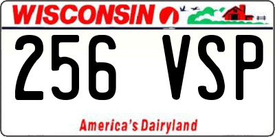 WI license plate 256VSP