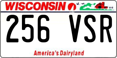 WI license plate 256VSR