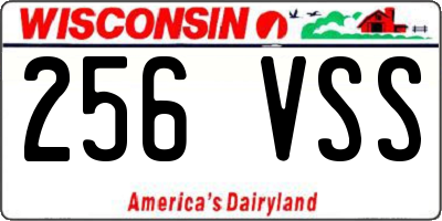 WI license plate 256VSS
