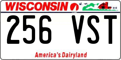 WI license plate 256VST