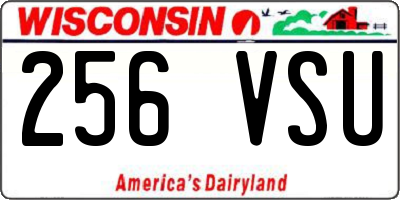 WI license plate 256VSU