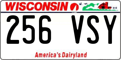 WI license plate 256VSY
