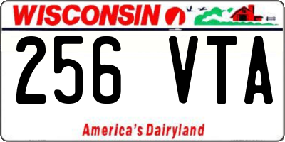 WI license plate 256VTA