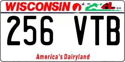 WI license plate 256VTB