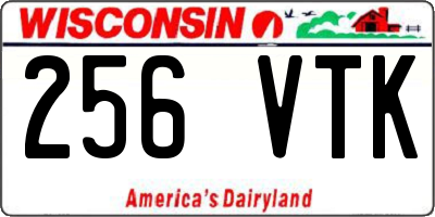 WI license plate 256VTK