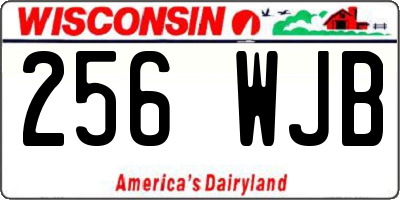 WI license plate 256WJB