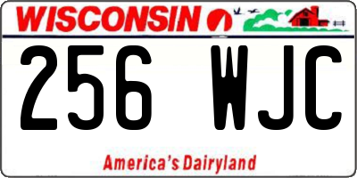 WI license plate 256WJC