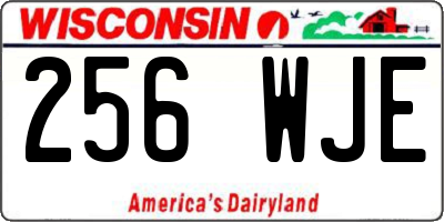 WI license plate 256WJE