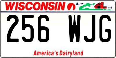 WI license plate 256WJG