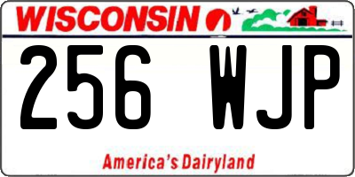 WI license plate 256WJP