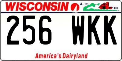 WI license plate 256WKK